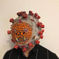34*32cm Corona Virus Mask Scary Props Halloween Horror Ghost Helmet Latex Mask Halloween Masks